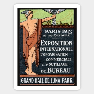 1913 Paris France Exposition Sticker